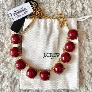 J. Crew Burgundy Bubble Necklace